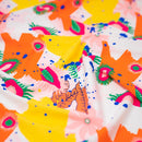 Anemone Garden Printed Spandex Fabric | Blue Moon Fabrics