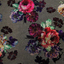 Bohemian Foil Printed Stretch Denim Fabric | Blue Moon Fabrics