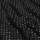 Chequered Knitted Lace Sequin Fabric | Blue Moon Fabrics