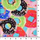 Glazed Doughnuts Printed Spandex Fabric | Blue Moon Fabrics