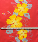 1st measurement Hibiscus Double Border Polyester Fabric