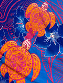 Hibiscus Tiare Turtle Sarong | Islands Fabric