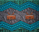 Traditional Tonga Tattoo Kava Bowl Center Cotton Fabric | Islands Fabric