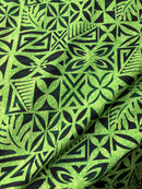 Tribal Geometric Garden Polyester Fabric | Islands Fabric