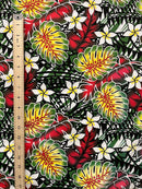 Tiare Split Leaf Monstera Poly-Cotton Fabric | Islands Fabric