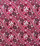 Islands Bloom Tattoo Waves Polyester Light-Barkcloth Fabric | Islands Fabric