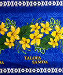Talofa Samoa Floral Middle Border Peachskin Fabric | Islands Fabric
