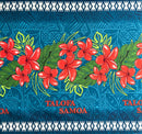 Talofa Samoa Floral Middle Border Peachskin Fabric | Islands Fabric