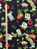 Tropical Vegas Jackpot Rayon Cotton 44 " Fabric | Islands Fabric
