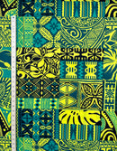 Traditional Polynesian Tapa Design Polyester Fabric
