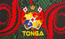 Traditional Tattoo Kingdom of Tonga Seal Polyester Sarong | Islands Fabric