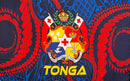 Traditional Tattoo Kingdom of Tonga Seal Polyester Sarong | Islands Fabric