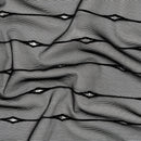 Linear Flocked Stretch Mesh Fabric | Blue Moon Fabrics