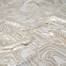 Marble Foil Printed Nylon Spandex Superflex Fabric | Blue Moon Fabrics