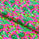 Cactus Leaves Printed Spandex Fabric | Blue Moon Fabrics