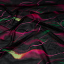 Neon Northern Lights Printed Power Mesh Fabric | Blue Moon Fabrics