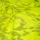 Neon Nugi Foil Printed Cationic Spandex Fabric | Blue Moon Fabrics