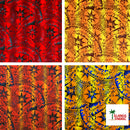 Plumeria Star Design Rayon Fabric | Islands Fabric