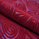 Sonic Swirl Embossed Foiled on Stretch Velvet Fabric | Blue Moon Fabrics