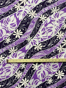 2nd measurement for  Tiare Monstera Traditional Tattoo Poly Cotton Fabric