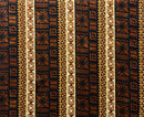 Brown, Mocha, Black Traditional Fiji Cotton Fabric