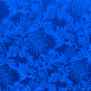 Blue floral pattern on a blue background