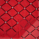 Diamonds Flocked Stretch Mesh Fabric | Blue Moon Fabrics