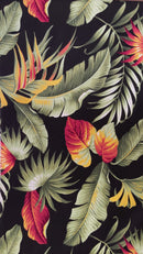 Multicolor Palm Leaves Upholstery Cotton Fabric | Islands Fabric