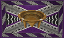 Kingdom of Tonga Kava Bowl All Around Border Crossing pattern | Sarong Purple