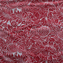Red colored Pacific Islander All Over design Polyester Fabric
