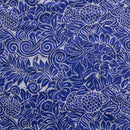 Royal colored Pacific Islander All Over design Polyester Fabric