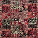 Traditional Polynesian Tapa Design Polyester Fabric