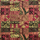 Traditional Polynesian Tapa Design Polyester Fabric