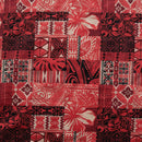 Traditional Polynesian Tapa Design Polyester Fabric
