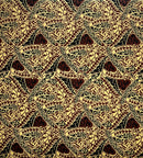 Brown/Cream Polynesian Tribal Triangle formation design Fabric