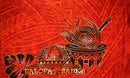 Orange colored Talofa Samoa Kava Bowl Polyester Sarong