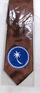 Brown color Tie with Chuuk State Flag